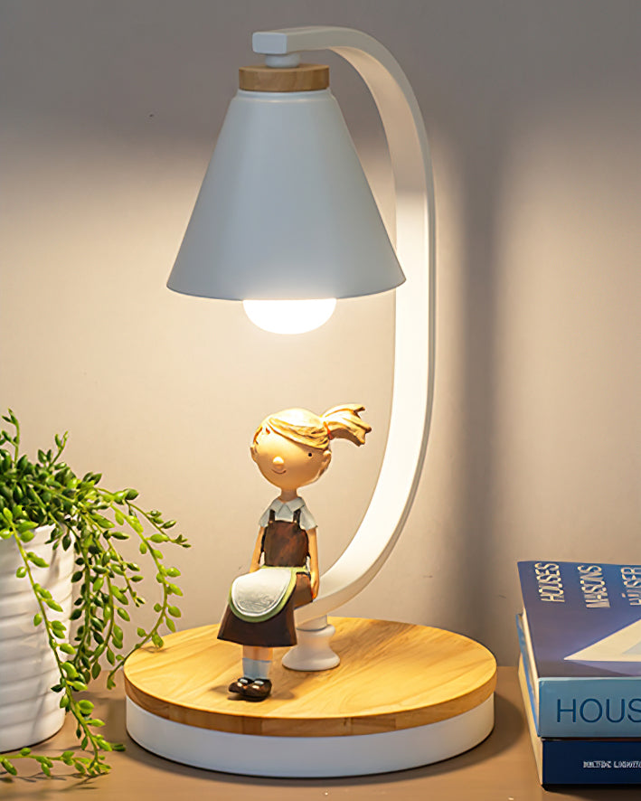 Nordic Table Lamp  Bird Accent Wood Base Design - Product detail 5