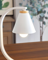 Nordic Table Lamp  Bird Accent Wood Base Design - Detailed view