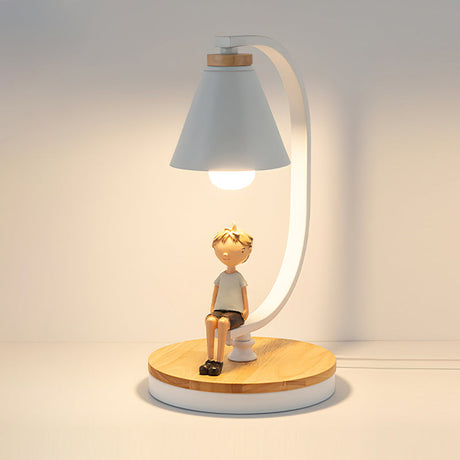 Nordic Table Lamp  Bird Accent Wood Base Design - Product detail 12