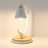 Nordic Table Lamp  Bird Accent Wood Base Design - Product detail 10