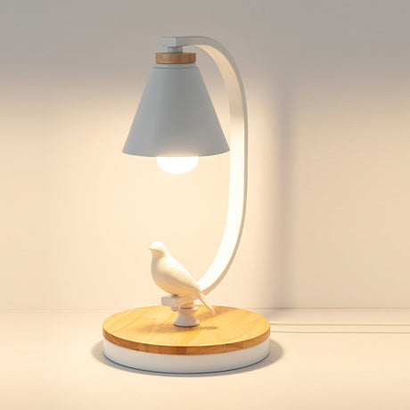 Nordic Table Lamp  Bird Accent Wood Base Design - Product detail 10