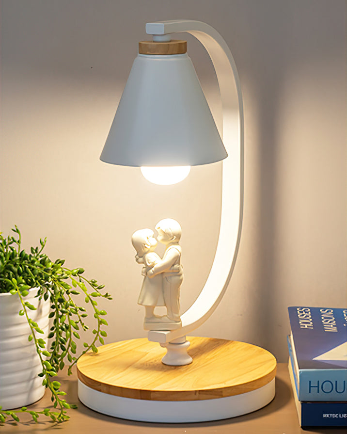 Nordic Table Lamp  Bird Accent Wood Base Design - Product detail 4