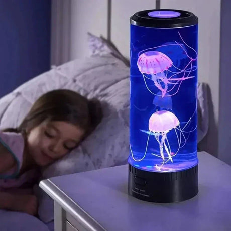 LED Jellyfish Night Light  Aquarium Style Color Changing Lamp - Product showcase