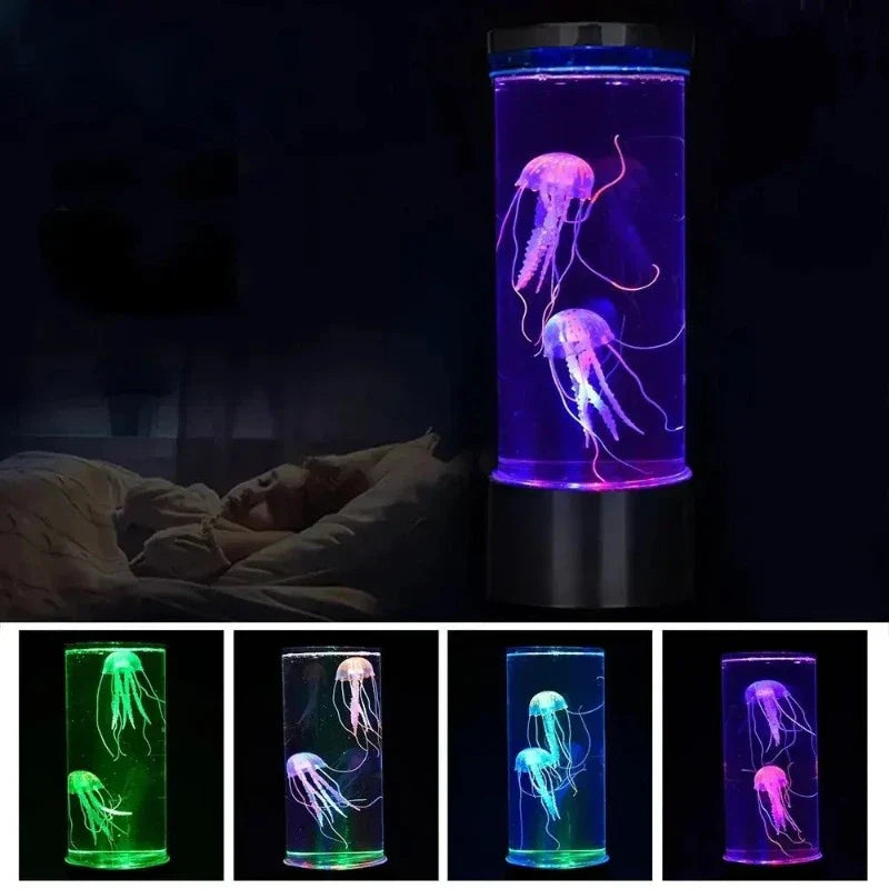 LED Jellyfish Night Light  Aquarium Style Color Changing Lamp - Product detail 4