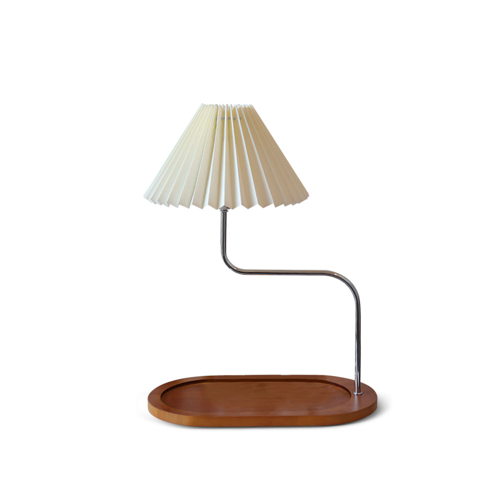 Modern Table Lamp  Wood Base with Pleated Shade - Product detail 17