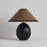Wooden Table Lamp  Black Base with Walnut Shade - Product detail 19