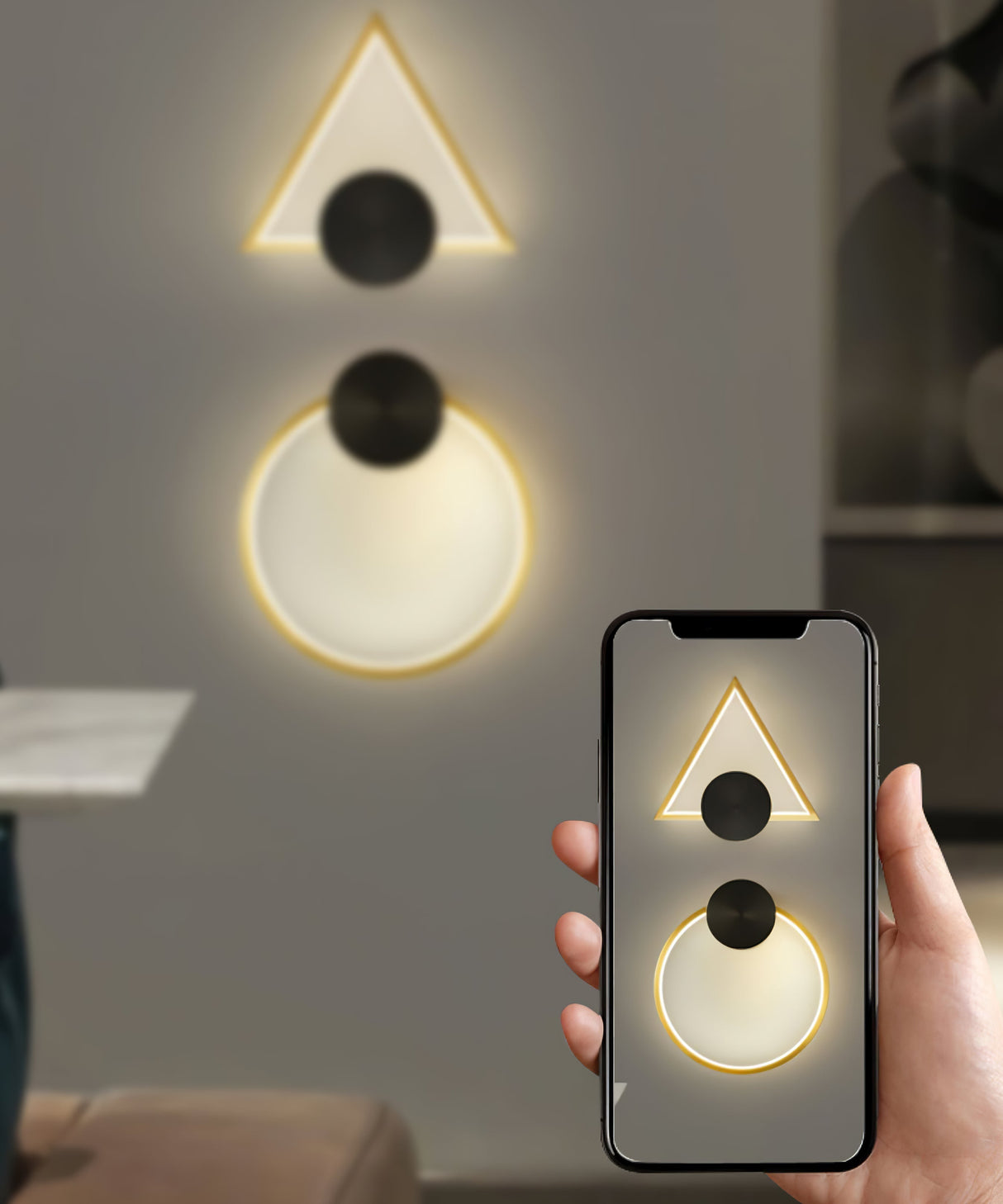 Modern Geometric Wall Light  LED Metal Accent Sconce - Product detail 14