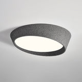 Modern Ceiling Light  Textured Metal Oval Design - Detailed view