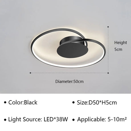Modern LED Ceiling Light  Spiral Minimalist Design - Product detail 10