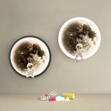 Moon LED Wall Light  Astronaut Design with Warm Glow - Product showcase