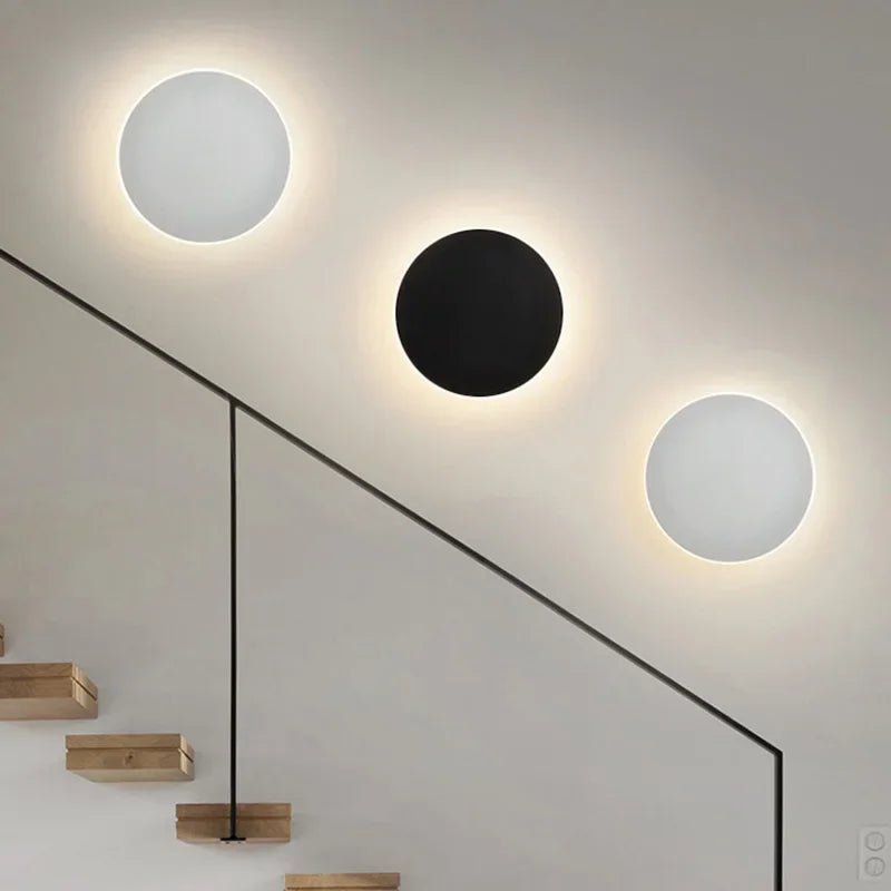 Modern LED Wall Light  Circular Backlit Design - Product showcase