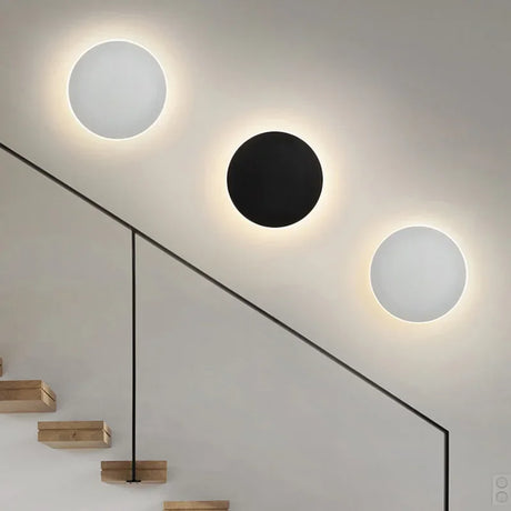 Modern LED Wall Light  Circular Backlit Design - Product showcase