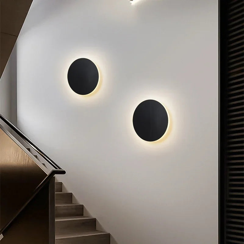 Modern LED Wall Light  Circular Backlit Design - Product example