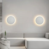 Modern LED Wall Light  Circular Backlit Design - Detailed view