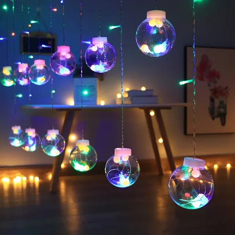 LED String Lights  Glass Globe Color Changing Curtain - Product detail 7