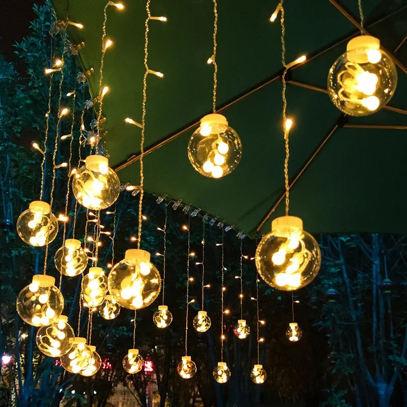 Outdoor String Lights  Glass Globe LED Garden Lights - Product example