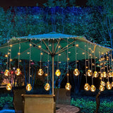 Outdoor String Lights  Glass Globe LED Garden Lights - Detailed view