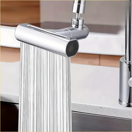 Modern Pull-Out Faucet  4-Mode Chrome Swivel Tap - Product showcase