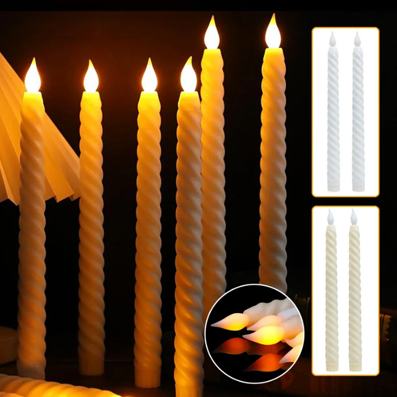 LED Taper Candles  3D Flickering Flame Effect - Product detail 4