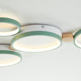 Modern LED Ceiling Light  Gray Metal Triple Ring Design - Product detail 18