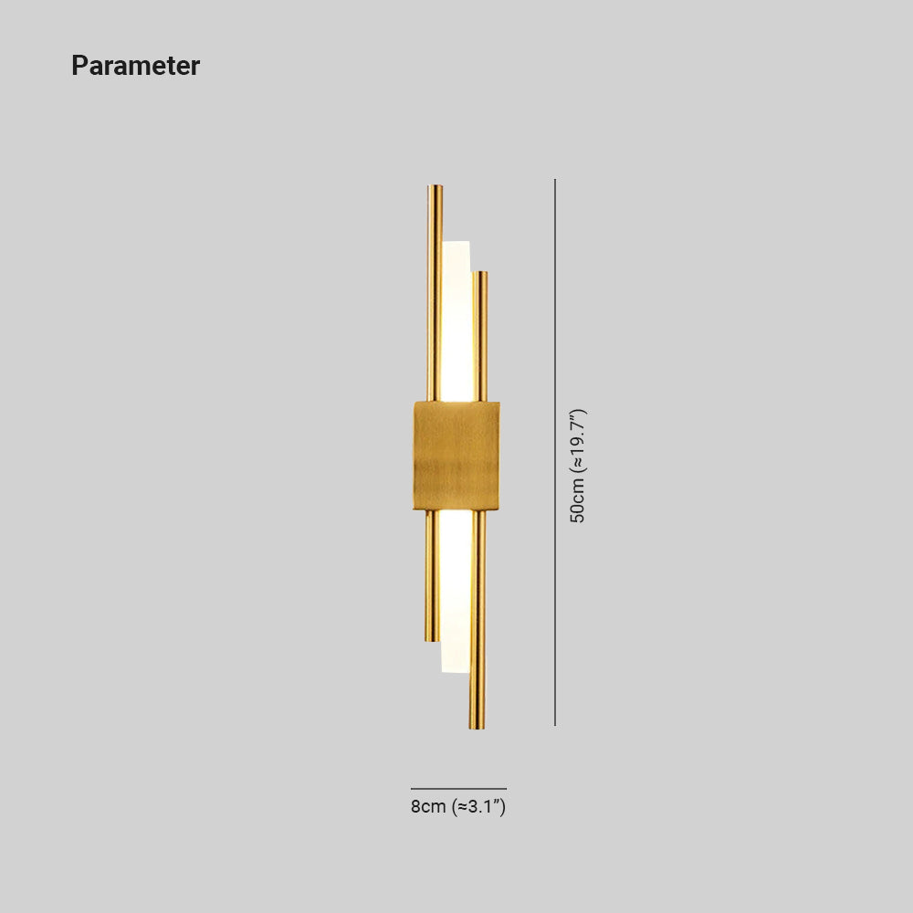 Modern LED Wall Lamp  Black Metal Linear Design - Product example