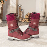 Winter Combat Boots  Knitted Cuff and Anti-Slip Sole - Product detail 5