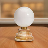 Modern Marble Table Lamp  Globe Glass Shade With Tiered Base - Product detail 6