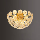Crystal Flower Ceiling Light  Gold Metal Floral Design - Product detail 22