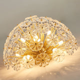 Crystal Flower Ceiling Light  Gold Metal Floral Design - Product detail 15