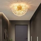 Crystal Flower Ceiling Light  Gold Metal Floral Design - Product detail 17