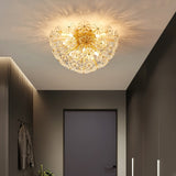 Crystal Flower Ceiling Light  Gold Metal Floral Design - Product detail 9