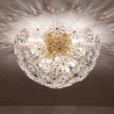 Crystal Flower Ceiling Light  Gold Metal Floral Design - Product detail 5