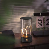 Modern LED Table Lamp  Touch-Dimming Glass Column Design - Detailed view