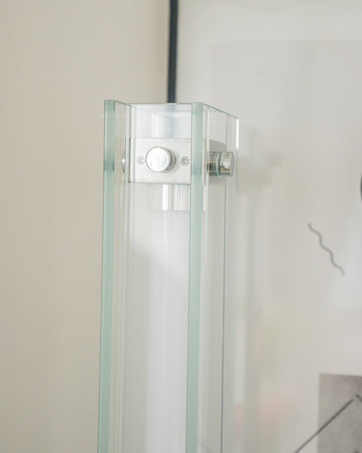 Modern Table Lamp  Glass and Steel Bauhaus Design - Product detail 5