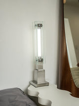 Modern Table Lamp  Glass and Steel Bauhaus Design - Product detail 8