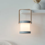 Portable Table Lamp  Honeycomb Design with Wooden Handle - Detailed view