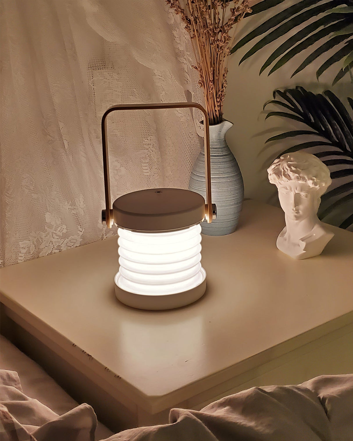 Portable Table Lamp  Honeycomb Design with Wooden Handle - Product detail 14