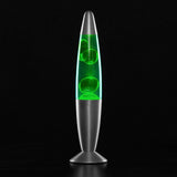 LED Lava Lamp  Green Wax Motion Light with Aluminum Base - Detailed view