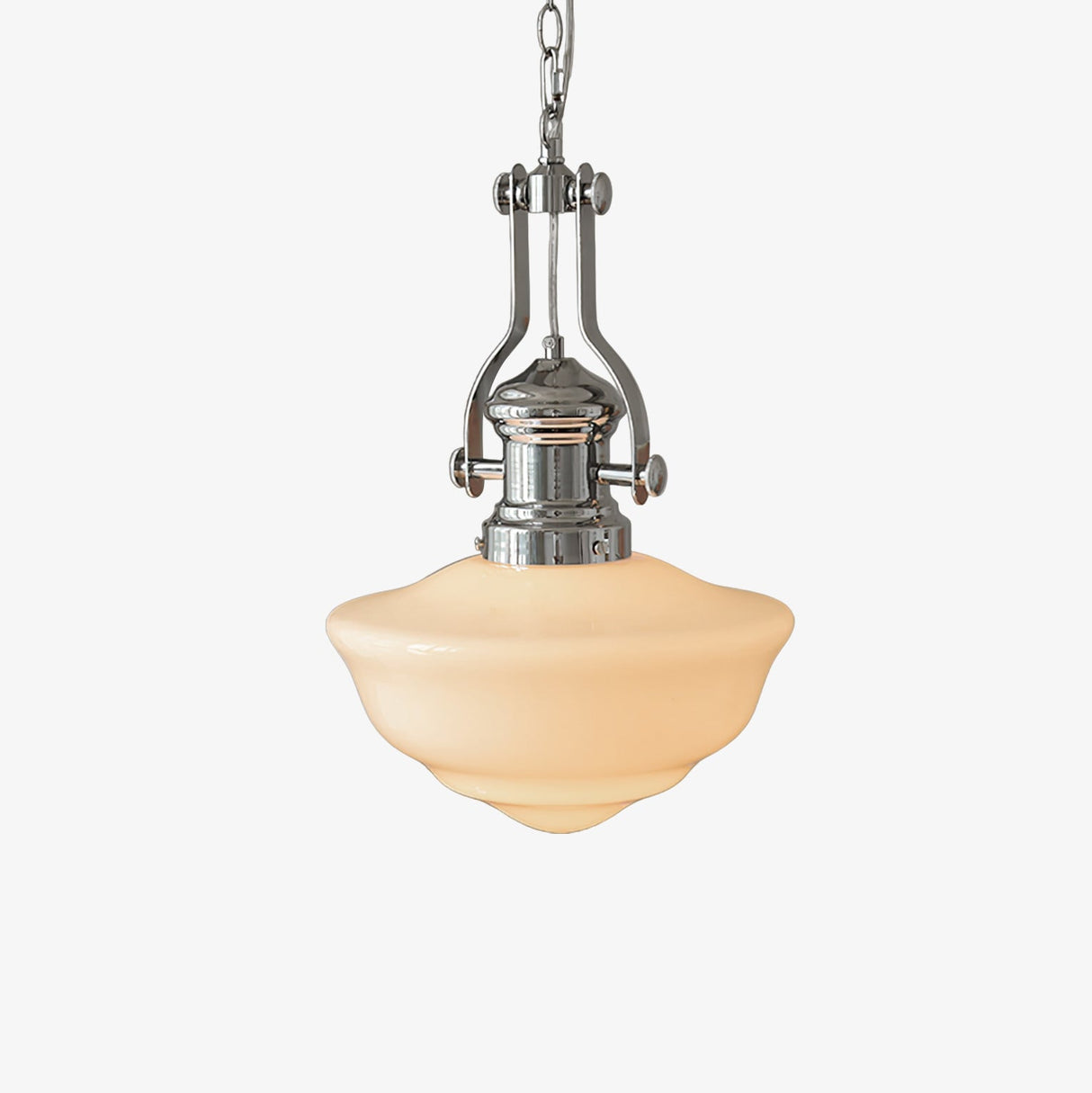 Vintage Schoolhouse Pendant Light  Opal Glass Shade - Product detail 25