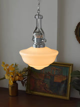 Vintage Schoolhouse Pendant Light  Opal Glass Shade - Product detail 19