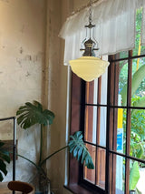 Vintage Schoolhouse Pendant Light  Opal Glass Shade - Product detail 23