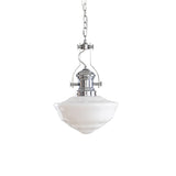 Vintage Schoolhouse Pendant Light  Opal Glass Shade - Product detail 27