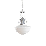 Vintage Schoolhouse Pendant Light  Opal Glass Shade - Product detail 24