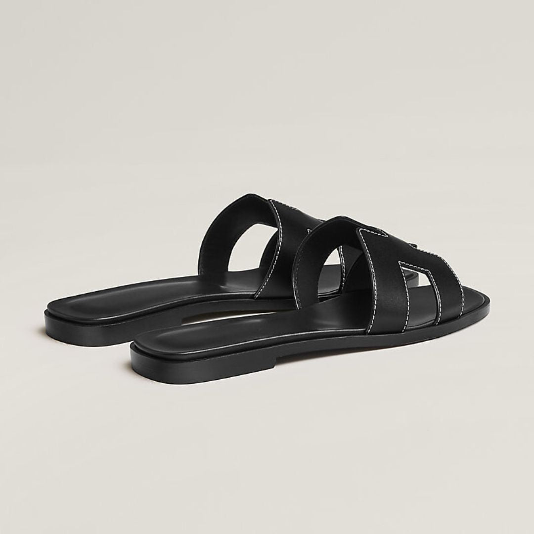 Minimalist Leather Sandals  Classic H-Cut Design - Product detail 8
