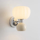 Modern Wall Sconce  White Glass Globe Design - Product showcase