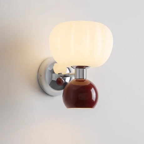 Modern Wall Sconce  White Glass Globe Design - Product detail 9