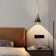Modern Pendant Light  Sleek Black Aluminum Cone Design - Product showcase