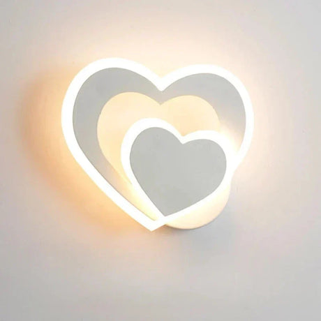 Heart Wall Light  Modern LED Double Heart Design - Product showcase