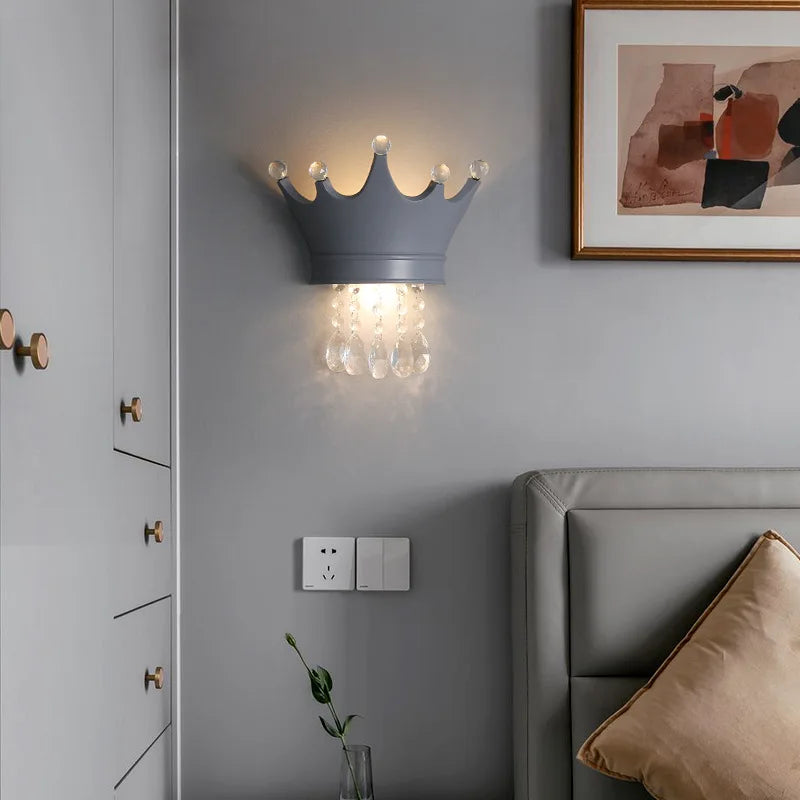 Crown Wall Light  Crystal Pendant LED Design - Detailed view