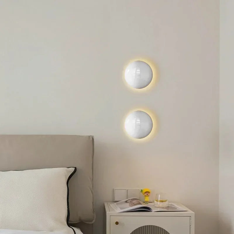 Modern Wall Orb Light  Metallic Sphere Sconce - Product example